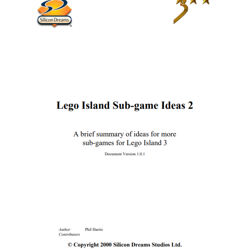 LEGO Island Sub-game Ideas 2