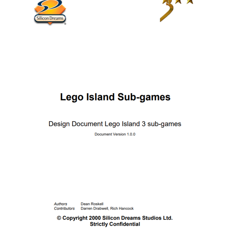 LEGO Island Sub-games (November 6th, 2000)