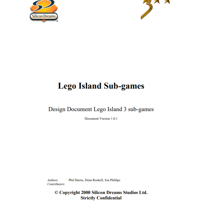 LEGO Island Sub-games (October 25th, 2000)