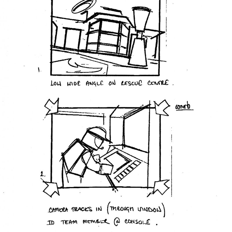 Transition 2 (Rock Raiders Island) - Script and Storyboards