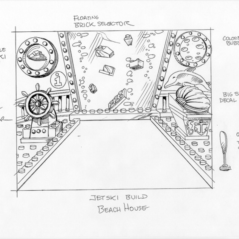 Jetski Build Beach House - Illustration