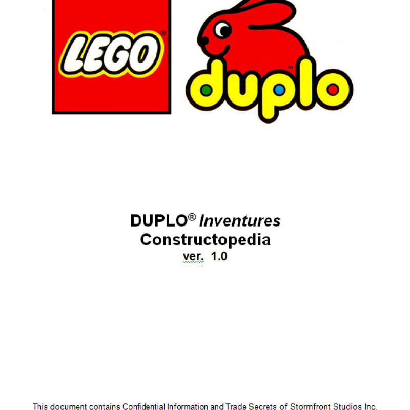 DUPLO Inventures Constructopedia ver.  1.0