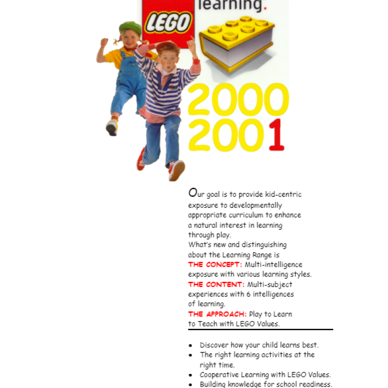 LEGO® Learning 2001 - Overview and Proposals