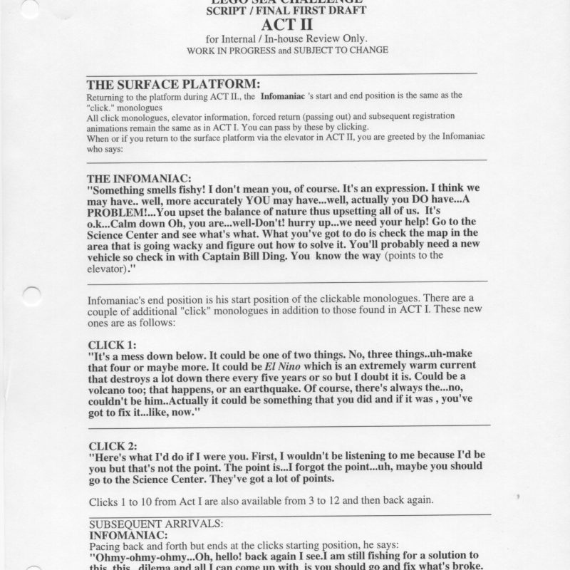 Script - Act II